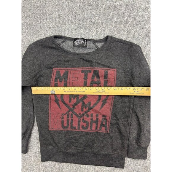 Metal Mulisha Sweatshirt Women's Small Gray Graphic Pullover Round Neck - Picture 3 of 6